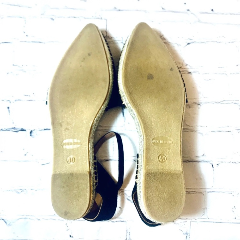 Emporio Armani Womens 40 Espadrille Flats Slingback Strap Logo Black Spain US 9 - Picture 11 of 12